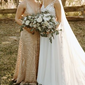 Gold Sequin Formal Dress